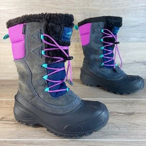 The North Face Y Shellista Lace IV Snow Winter Boots Girl Size 5 Waterproof
